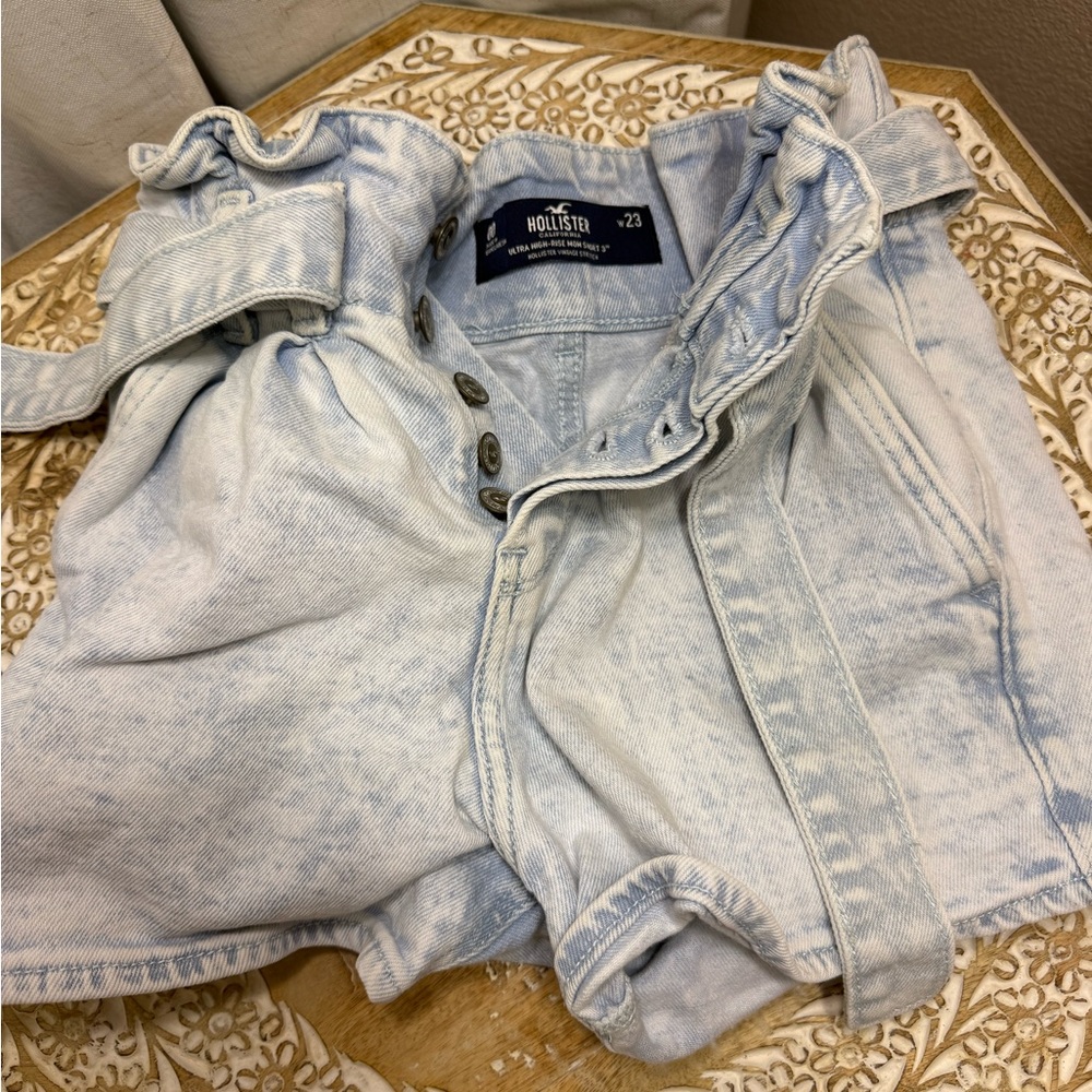 Hollister Light Wash Denim Shorts